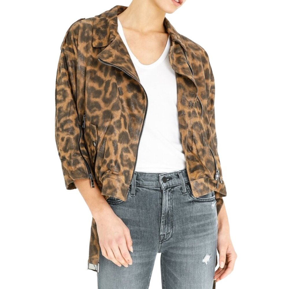 Giorgio Brato | Leopard Print Leather Jacket